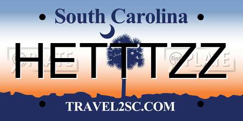 HETTTZZ South Carolina License Plate