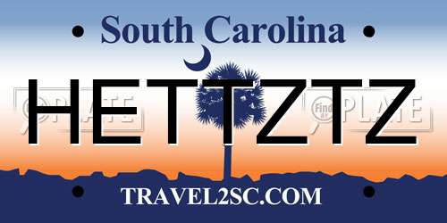 HETTZTZ South Carolina License Plate