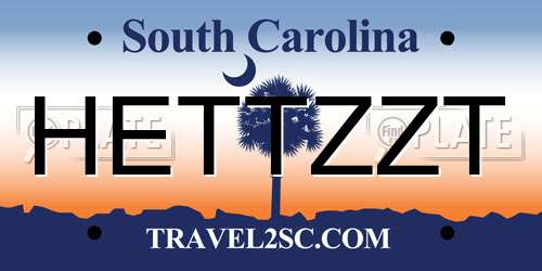 HETTZZT South Carolina License Plate