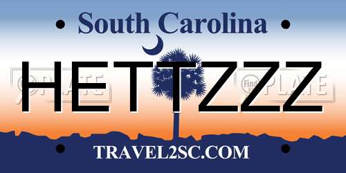 HETTZZZ South Carolina License Plate