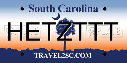 HETZTTT South Carolina License Plate