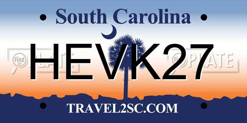 HEVK27 South Carolina License Plate