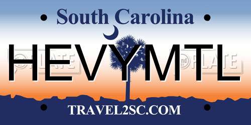 HEVYMTL South Carolina License Plate