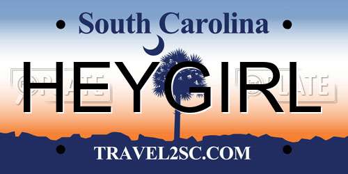 HEYGIRL South Carolina License Plate