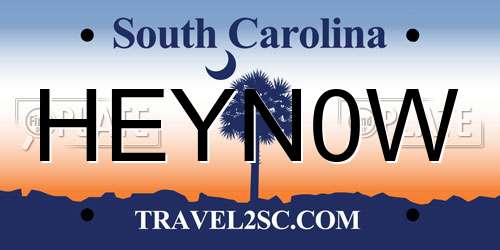 HEYN0W South Carolina License Plate