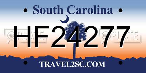 HF24277 South Carolina License Plate