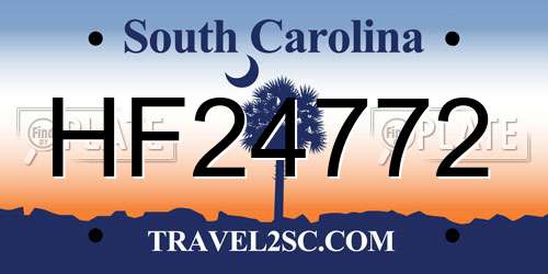 HF24772 South Carolina License Plate