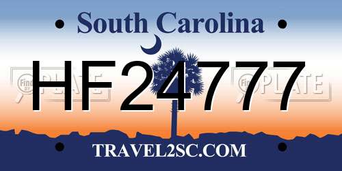 HF24777 South Carolina License Plate