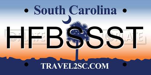 HFBSSST South Carolina License Plate