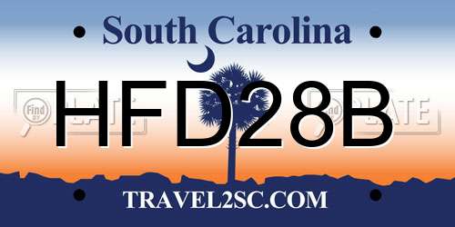 HFD28B South Carolina License Plate