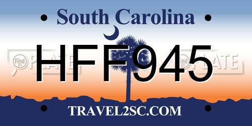 HFF945 South Carolina License Plate