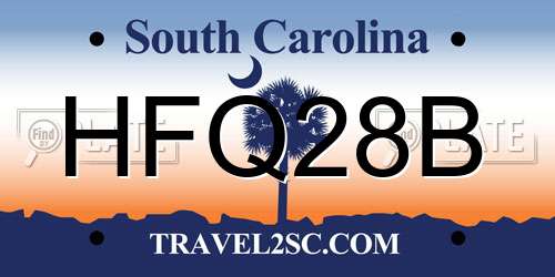 HFQ28B South Carolina License Plate