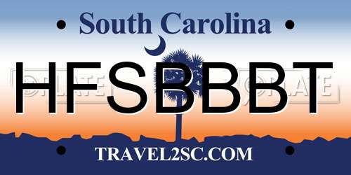 HFSBBBT South Carolina License Plate