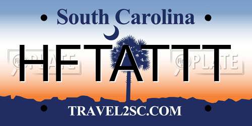 HFTATTT South Carolina License Plate