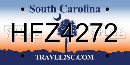 HFZ4272 South Carolina License Plate