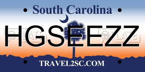 HGSEEZZ South Carolina License Plate