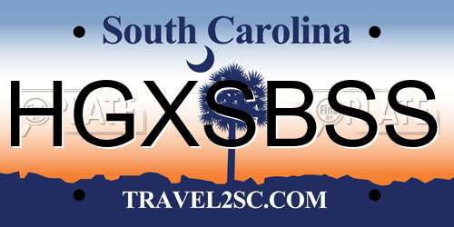 HGXSBSS South Carolina License Plate