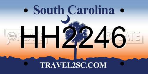 HH2246 South Carolina License Plate