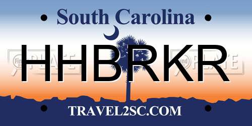 HHBRKR South Carolina License Plate