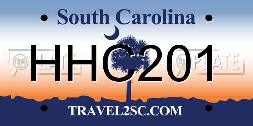 HHC201 South Carolina License Plate