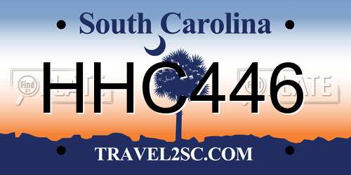 HHC446 South Carolina License Plate