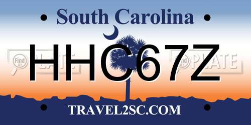 HHC67Z South Carolina License Plate