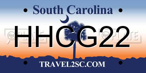 HHCG22 South Carolina License Plate