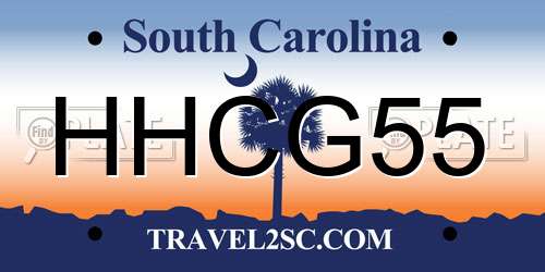 HHCG55 South Carolina License Plate