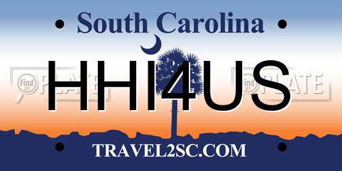 HHI4US South Carolina License Plate