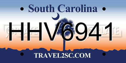 HHV6941 South Carolina License Plate