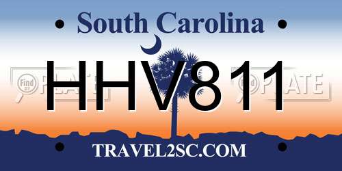 HHV811 South Carolina License Plate