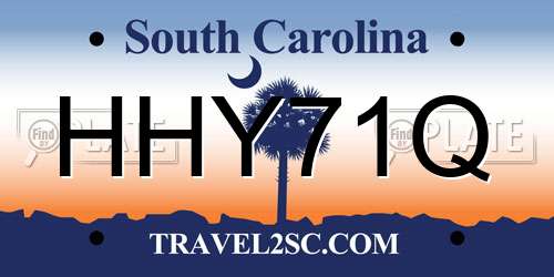 HHY71Q South Carolina License Plate