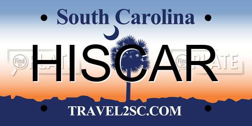 HISCAR South Carolina License Plate