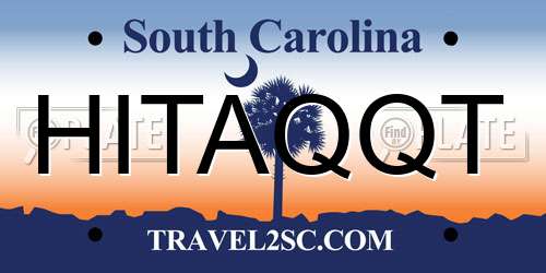 HITAQQT South Carolina License Plate