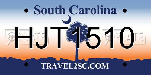 HJT1510 South Carolina License Plate