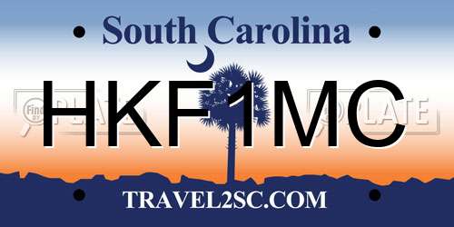 HKF1MC South Carolina License Plate