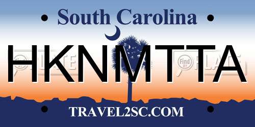 HKNMTTA South Carolina License Plate