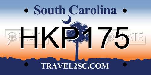 HKP175 South Carolina License Plate