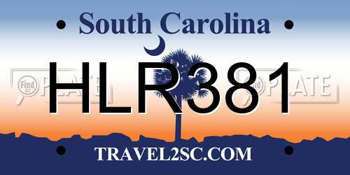 HLR381 South Carolina License Plate