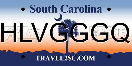 HLVGGGQ South Carolina License Plate