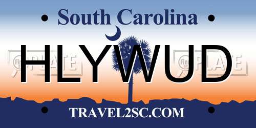 HLYWUD South Carolina License Plate