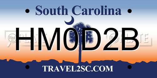 HM0D2B South Carolina License Plate