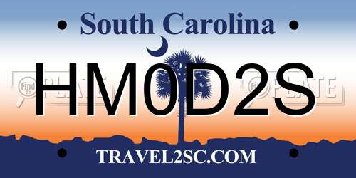 HM0D2S South Carolina License Plate