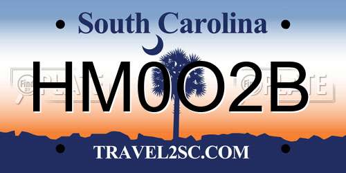 HM0O2B South Carolina License Plate