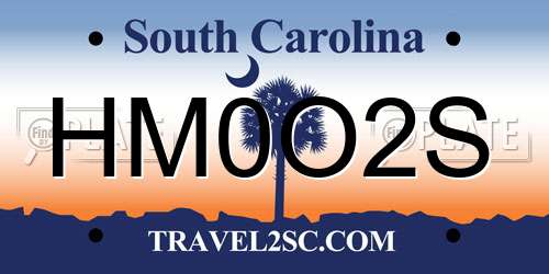 HM0O2S South Carolina License Plate
