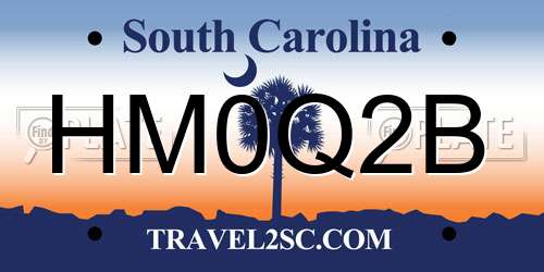 HM0Q2B South Carolina License Plate
