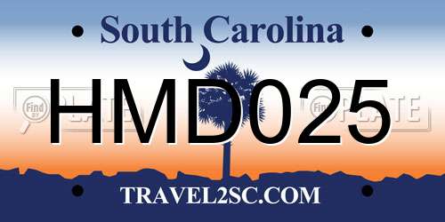 HMD025 South Carolina License Plate