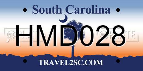HMD028 South Carolina License Plate