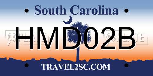 HMD02B South Carolina License Plate