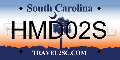 HMD02S South Carolina License Plate